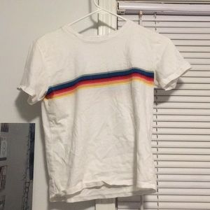 Brandy Melville Rainbow Striped Shirt